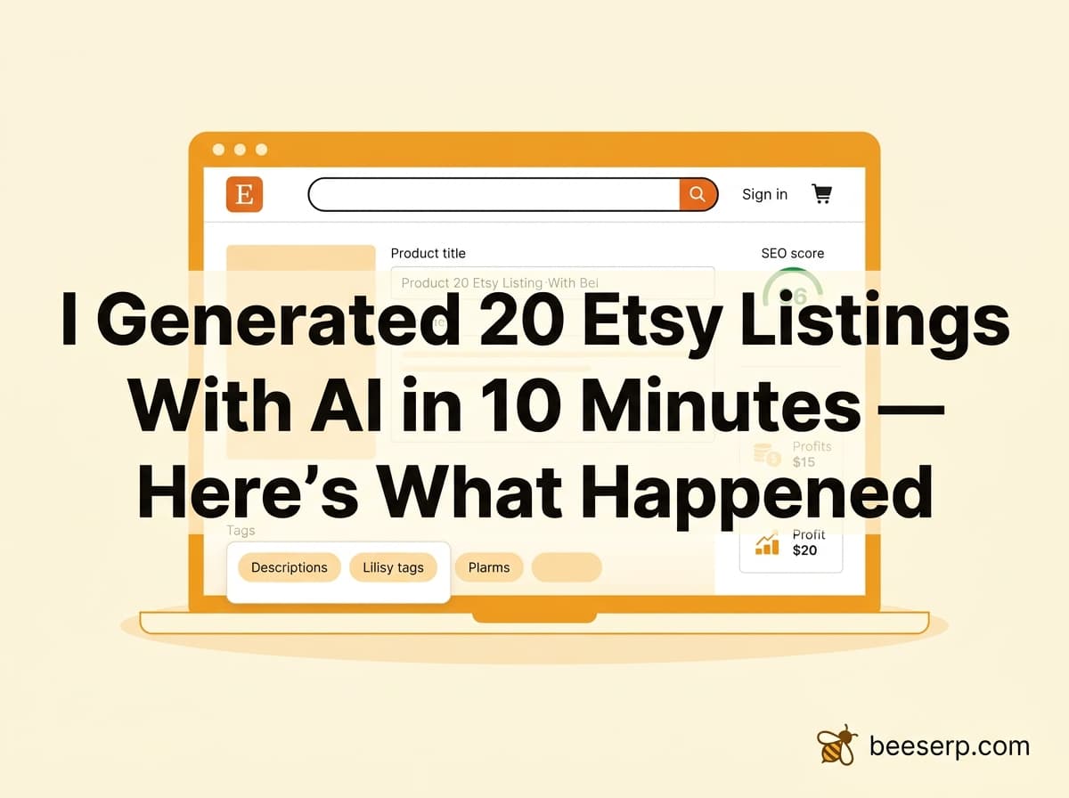 I Generated 20 Etsy Listings With AI in 10 Minutes — Here's What Happened