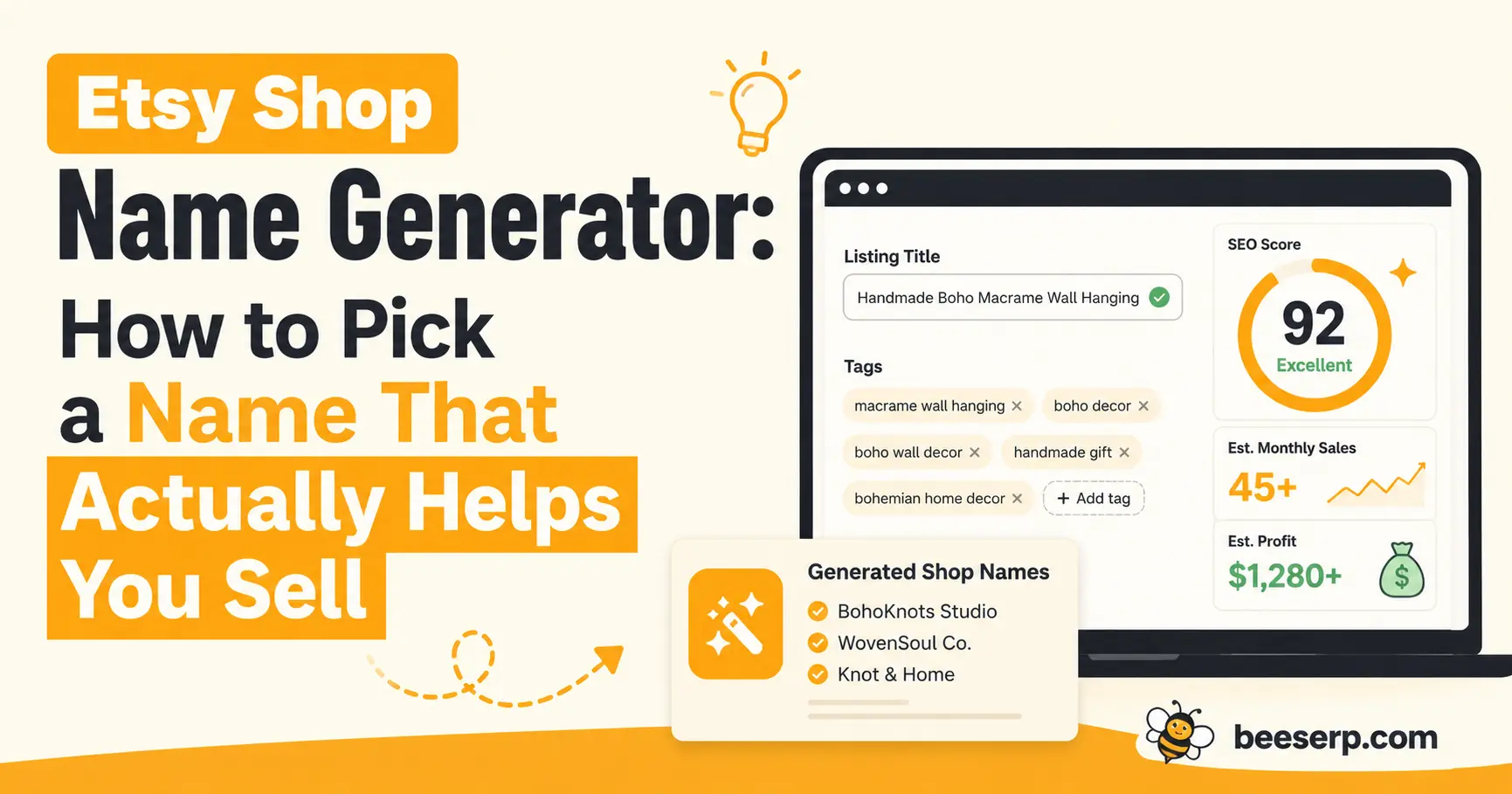 Etsy Shop Name Generator: How to Pick a Name That Actually Helps You Sell